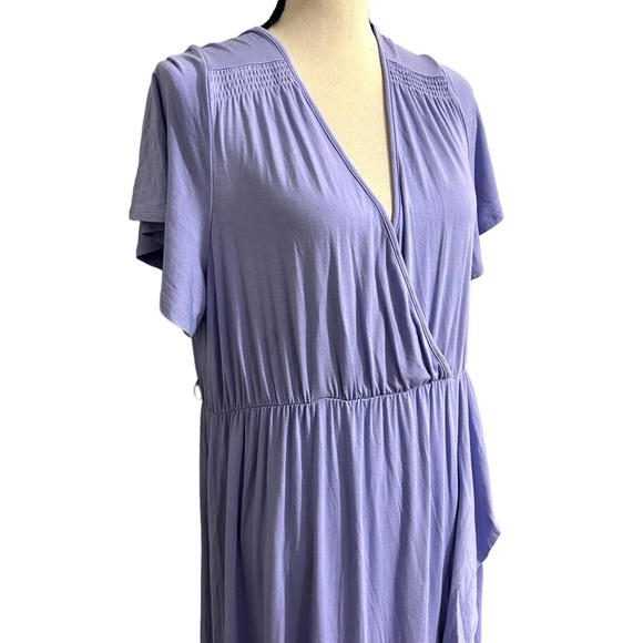 NWOT Isabel by Ingrid+Isabel Midi/Maxi Lilac Maternity Dress Ruffles Sz L - Picture 5 of 12